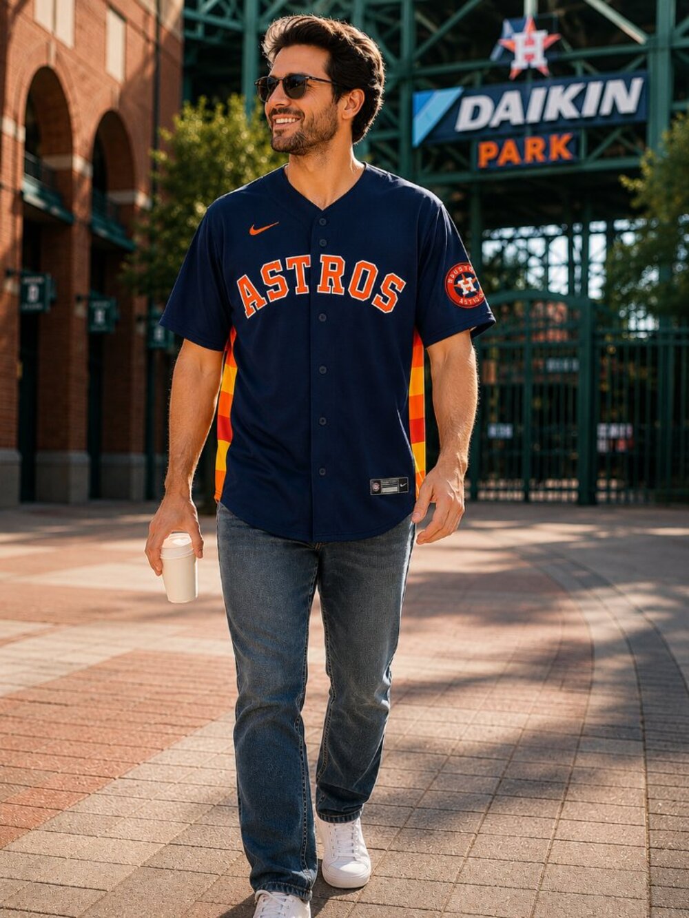 Nike Houston Astros Kyle Tucker #30 Navy Alternate Baseball Jersey Men's XXL
